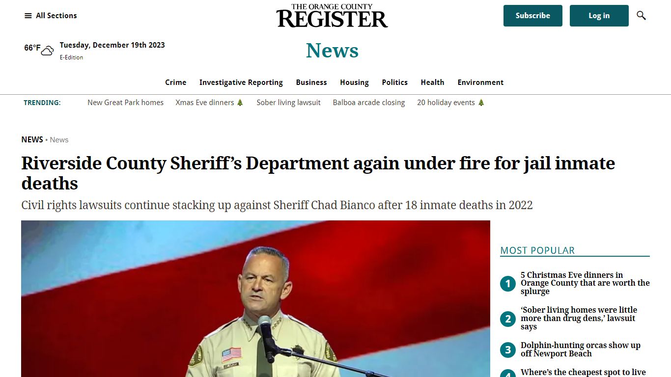 Riverside County Sheriff’s Department again under fire for jail inmate ...