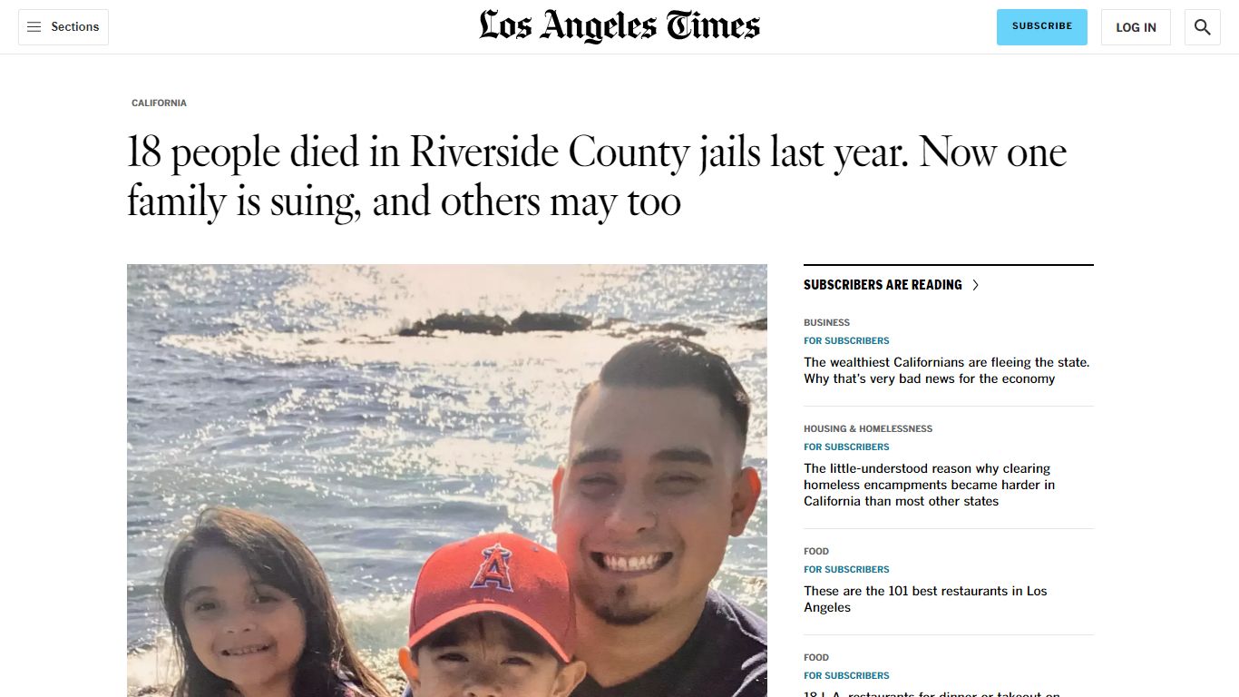 18 people died in Riverside County jails last year. Now one family is ...